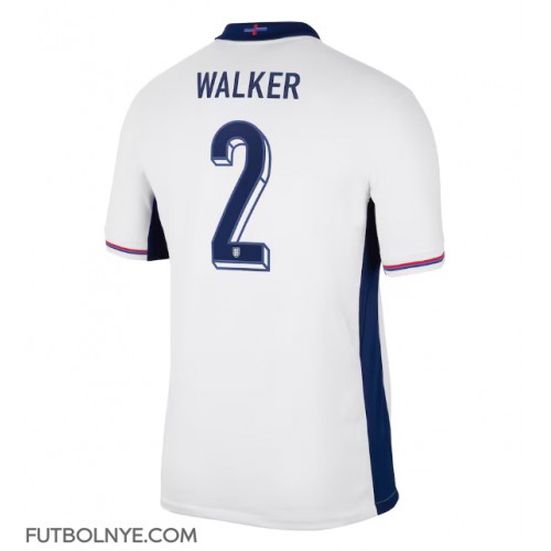 Camiseta Inglaterra Kyle Walker #2 Primera Equipación Eurocopa 2024 manga corta